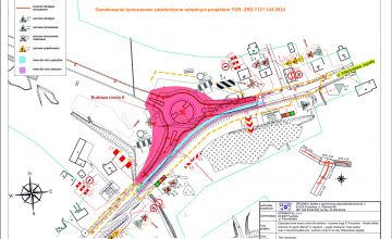 Rysunek z tymczasową organizacją ruchu ul. Jagiełły